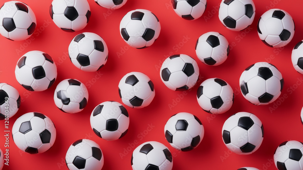 Seamless pattern with football or soccer balls for sporting design Seamless pattern with football or soccer balls for sporting design