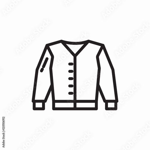 jacket wear icon vector sign