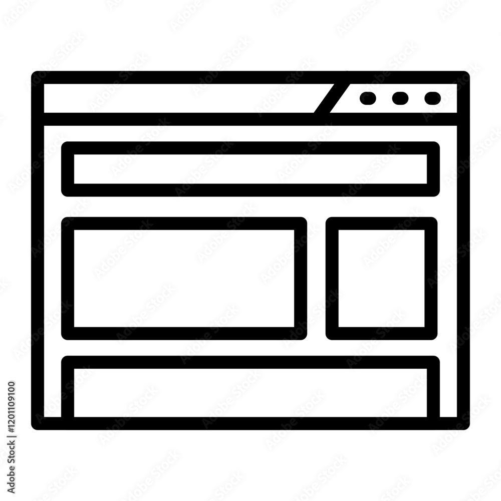 Website Vector Line Icon Design Website Vector Line Icon Design