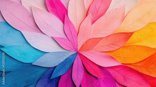 Wallpaper Mural Kaleidoscope watercolor concept. A vibrant arrangement of colorful leaves creating a stunning visual pattern. Torontodigital.ca