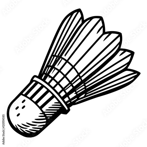 badminton racket and shuttlecock