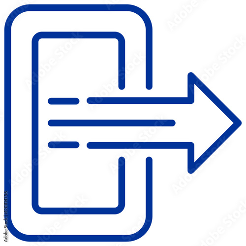 Setting and Mobile Banking Mixed Blue Icon