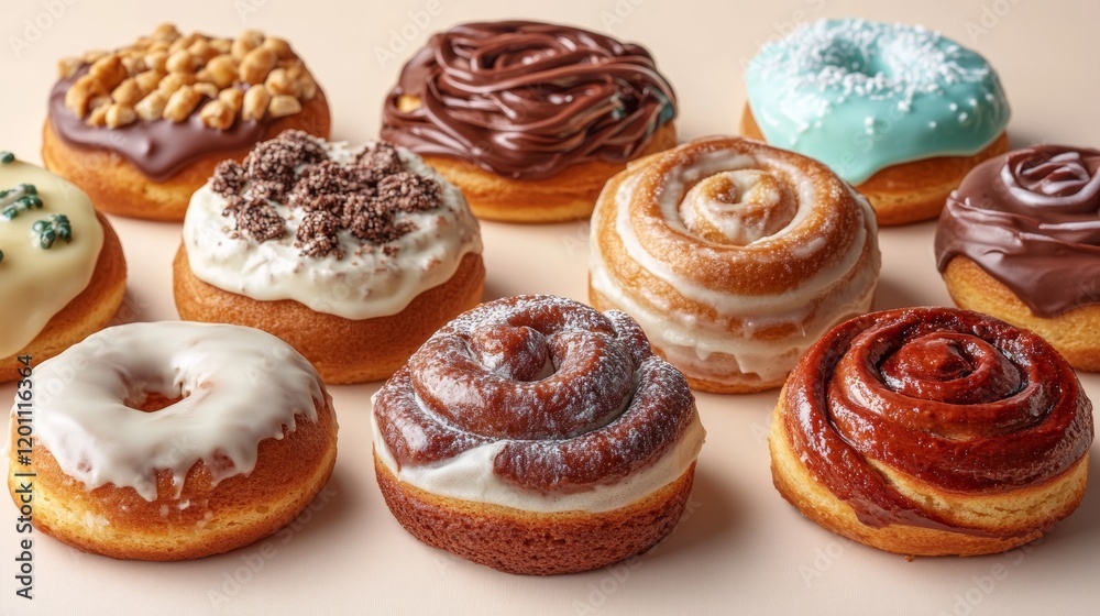 custom made wallpaper toronto digitalClose-Up of Freshly Baked Cinnamon Rolls with Creamy Icing and Sugar Topping 5