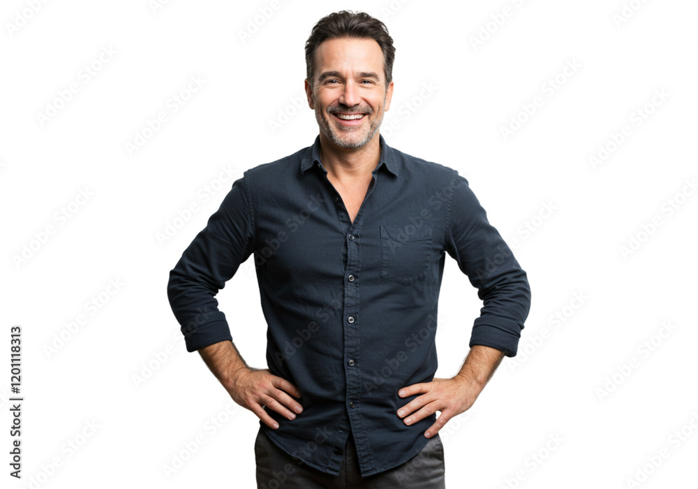 Happy Mature Man Smiling Portrait Studio Shot Black Background Male Face Adult Model Shirt Human Happy Mature Man Smiling Portrait Studio Shot Black Background Male Face Adult Model Shirt Human