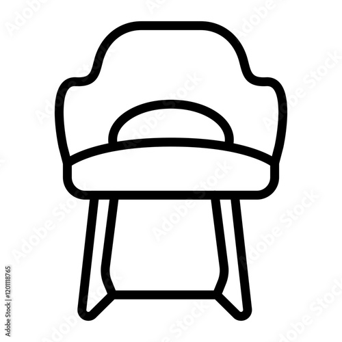 Armchair Vector Line Icon Design