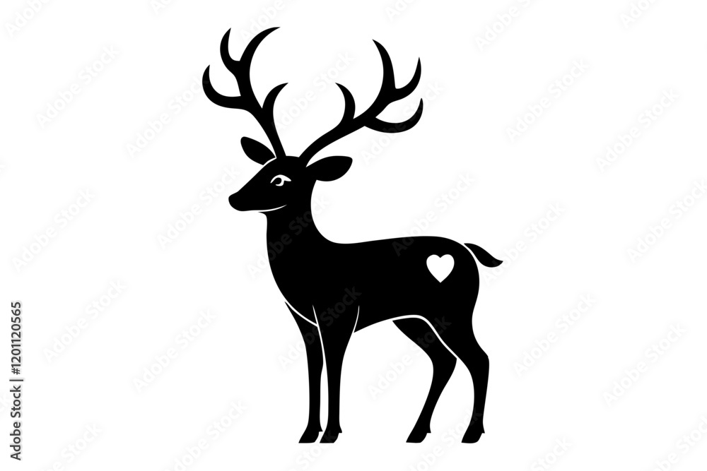 Fototapeta premium deer silhouette vector