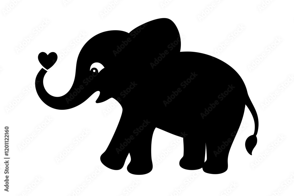 Fototapeta premium silhouette of elephant