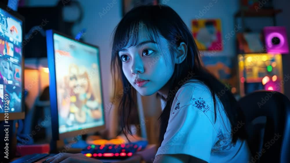 A girl gamer joins game modding communities, learning to customize game features while collaborating with other enthusiasts