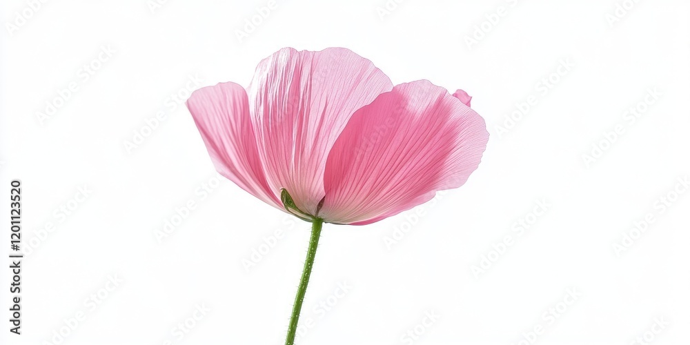 Delicate pink flower with soft petals, centered against a clean white background, showcasing natural beauty and serene simplicity. Delicate pink flower with soft petals, centered against a clean white background, showcasing natural beauty and serene simplicity.
