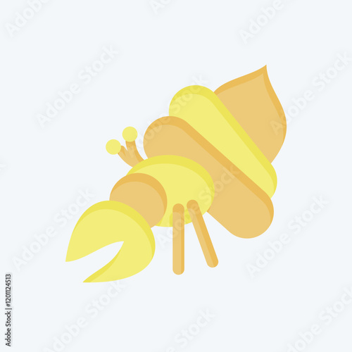 Icon Crab. related to Summer symbol. flat style. design editable photo