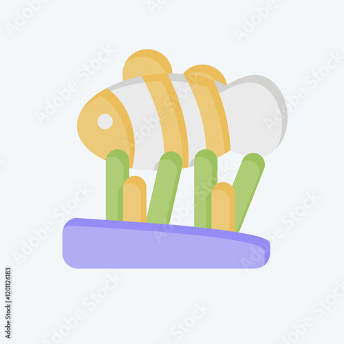 Icon Clown Fish. related to Summer symbol. flat style. design editable