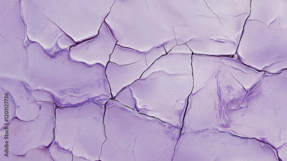 Naklejka premium Stunning Purple Cracked Texture Painting - Abstract Art