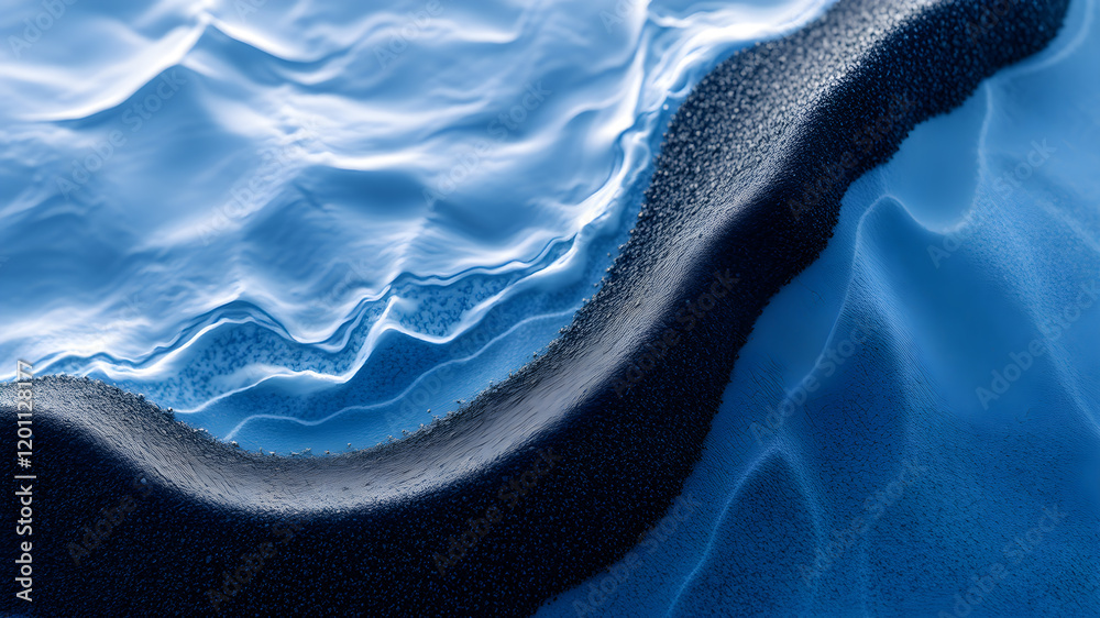 Abstract wave background with a touch of soft ocean Premium design for wallpaper, banner, poster. Generative AI Abstract wave background with a touch of soft ocean Premium design for wallpaper, banner, poster. Generative AI