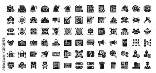user account management collection icons, control group permission role