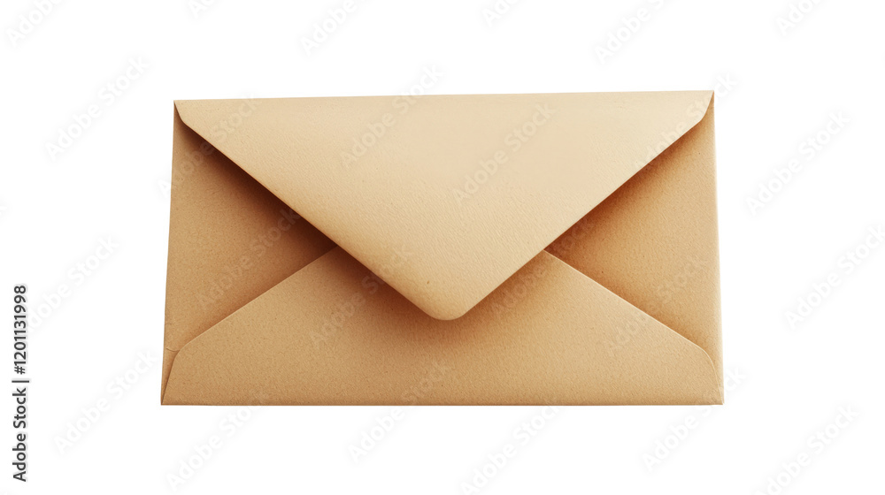 Open envelope isolate on transparent background, PNG file