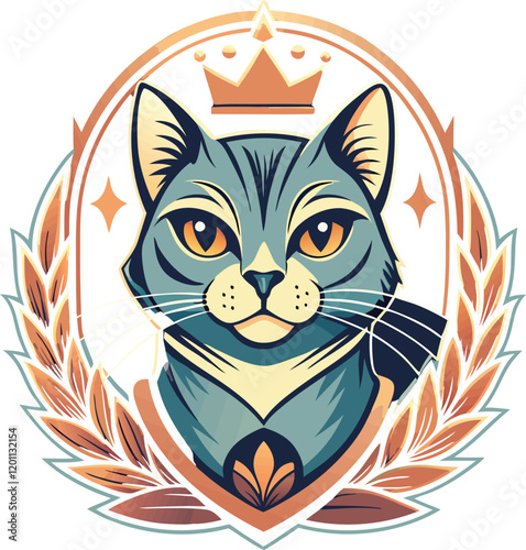 A visually stunning logo for a premium cat breeding business 