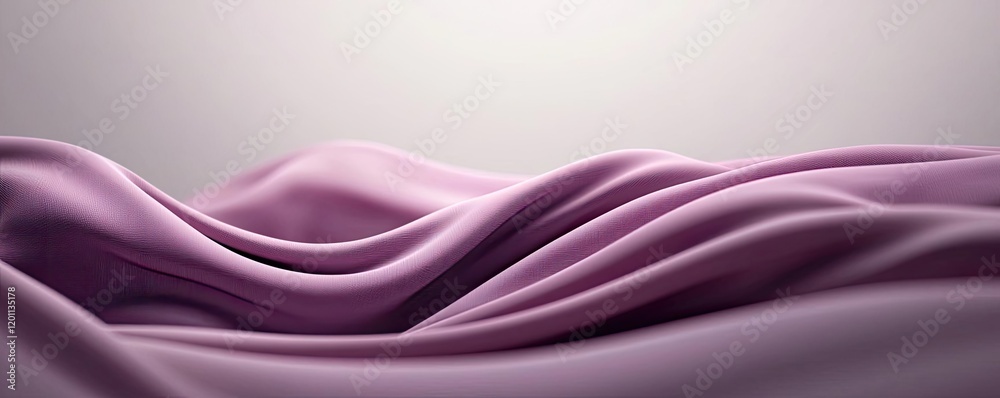 Watercolor concept. Smooth, gentle waves of soft purple fabric create a calming and elegant atmosphere.