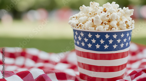 Patriotic Popcorn: A cup of...