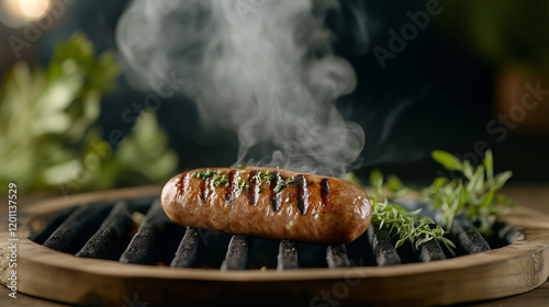 Sizzling Sausage: A close-u...