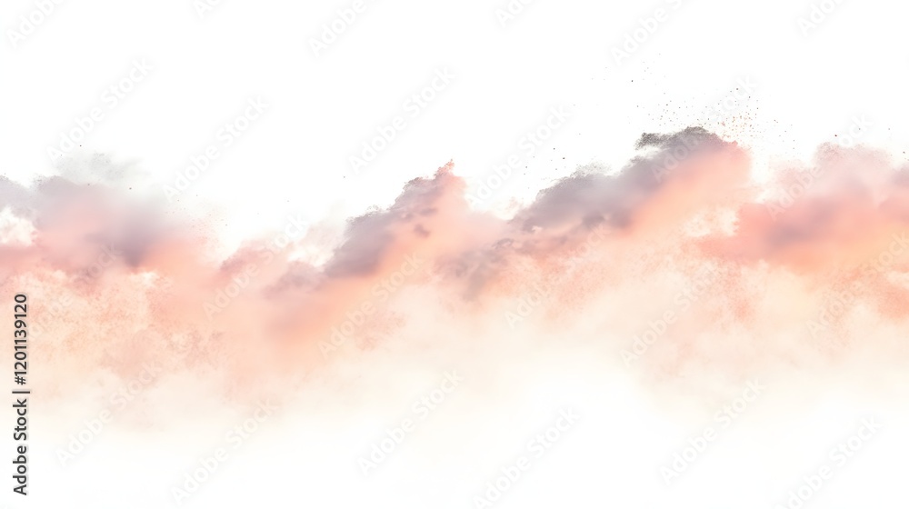 Peach and Grey Cloudscape Abstract Art Peach and Grey Cloudscape Abstract Art