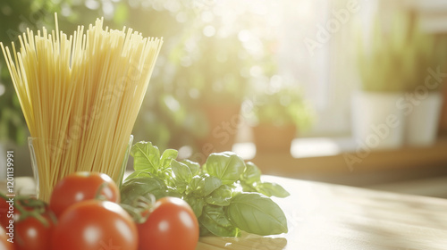 Pasta Perfection: Sunlit sc...