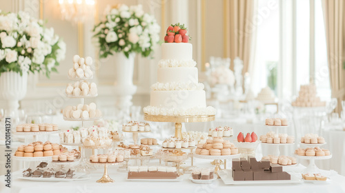 Elegant Wedding Dessert Tab...