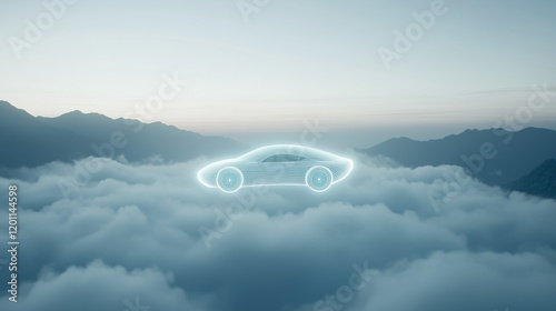 Electric Car Concept Above ...