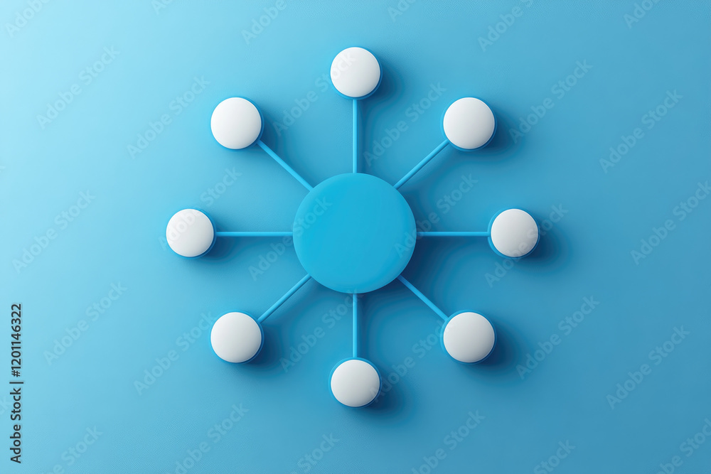 Obraz premium Blue tones data transfer concept, cloud icon, flat design, digital connectivity, modern technology representation, seamless data exchange illustration
