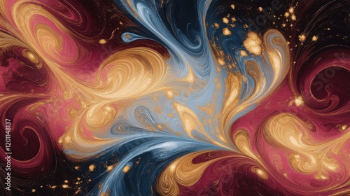 Wall paper- art- backdrop- banner .abstract background with marbled paper- but infused with a celestial twist. photo