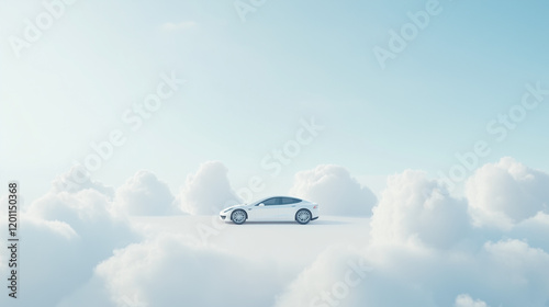 Electric Car Above the Clou...