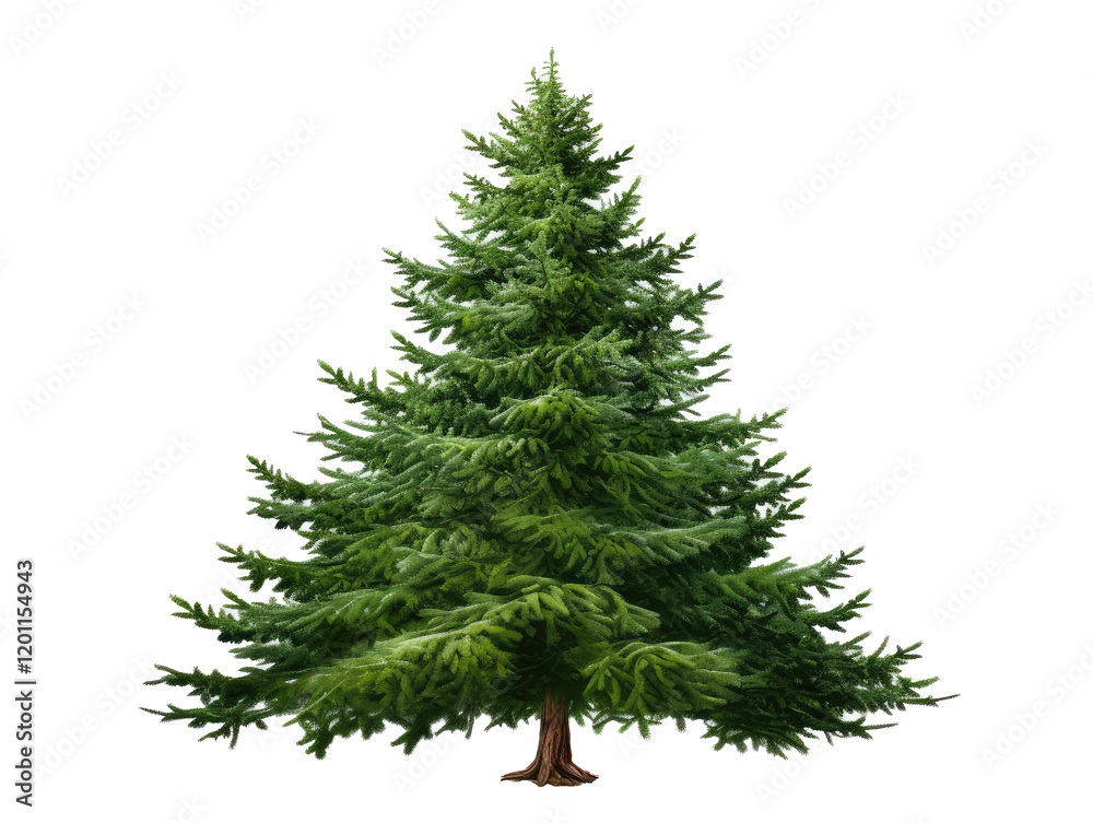 Fototapeta premium Evergreen Christmas tree isolated PNG with Transparent Background