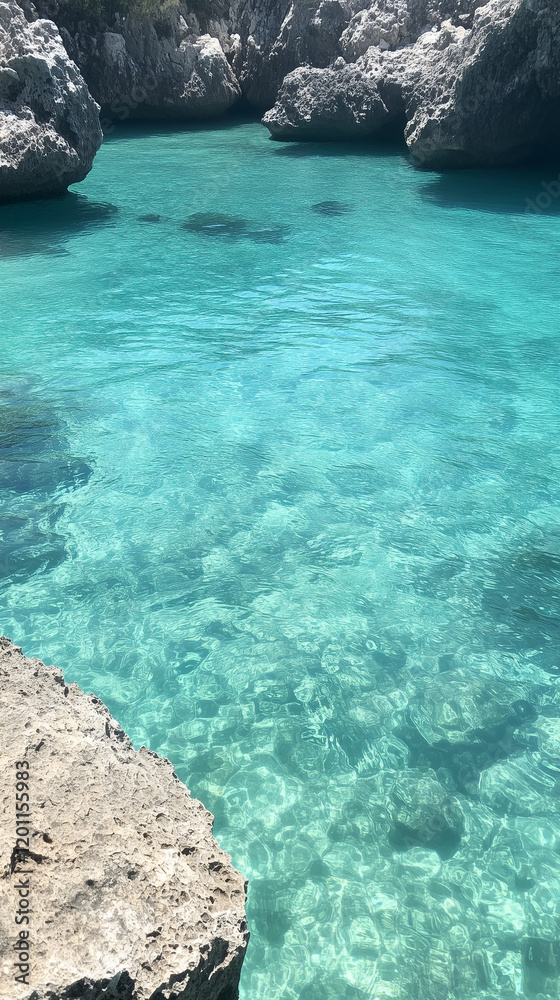 Crystal Clear Lagoon: A tranquil scene of a pristine turquoise lagoon nestled between towering white cliffs, the crystal clear water inviting you to dive in and explore its depths. Crystal Clear Lagoon: A tranquil scene of a pristine turquoise lagoon nestled between towering white cliffs, the crystal clear water inviting you to dive in and explore its depths.