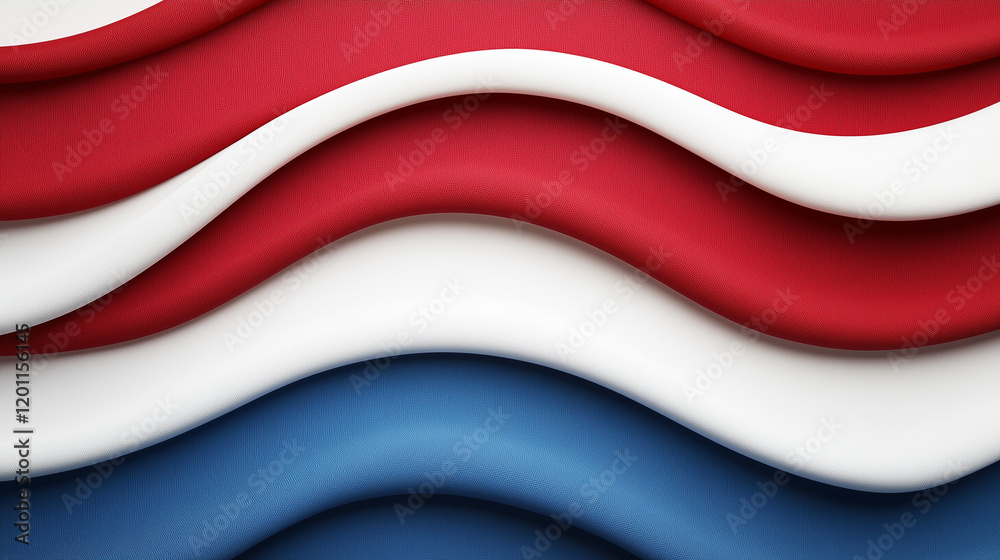 Abstract Wavy Stripes: Red, white, and blue waves create a dynamic, abstract pattern. Perfect for backgrounds, websites, and design projects. The undulating lines add a sense of movement and energy. Abstract Wavy Stripes: Red, white, and blue waves create a dynamic, abstract pattern. Perfect for backgrounds, websites, and design projects. The undulating lines add a sense of movement and energy.