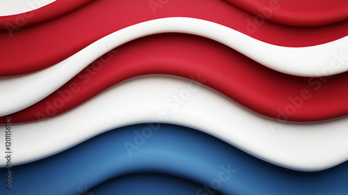Abstract Wavy Stripes: Red,...