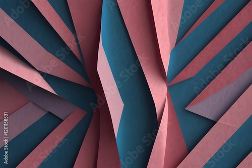 Wallpaper Mural Blue and pink paper background are divided horizontally diagonally. Generative AI Torontodigital.ca