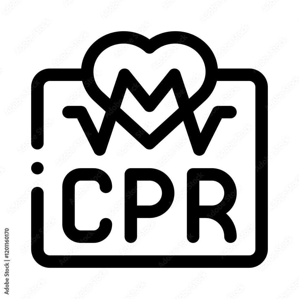 CPR line icon CPR line icon