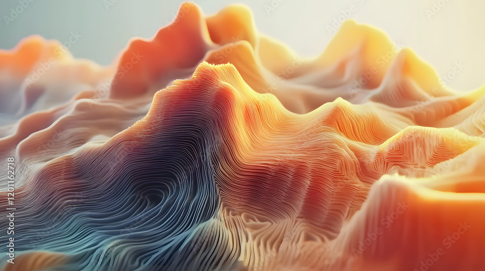 A Mesmerizing 3D Abstract Multicolor Visualization A Mesmerizing 3D Abstract Multicolor Visualization
