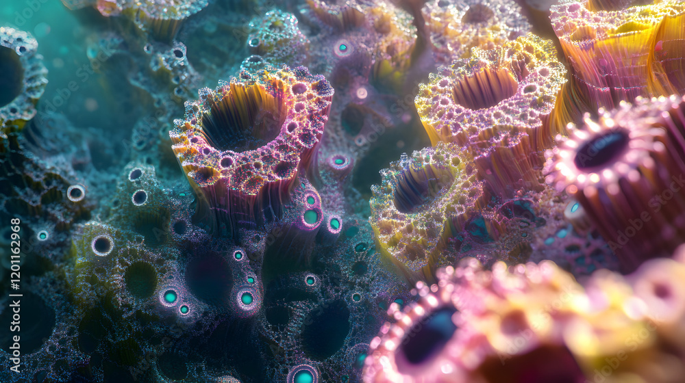 Fototapeta premium A Mesmerizing 3D Abstract Multicolor Visualization