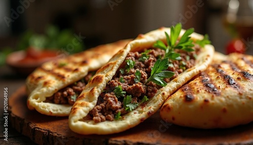 Arayes (Stuffed Pita)