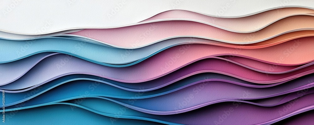 Obraz premium Dry watercolor concept. Colorful wave patterns flowing seamlessly in an abstract composition.