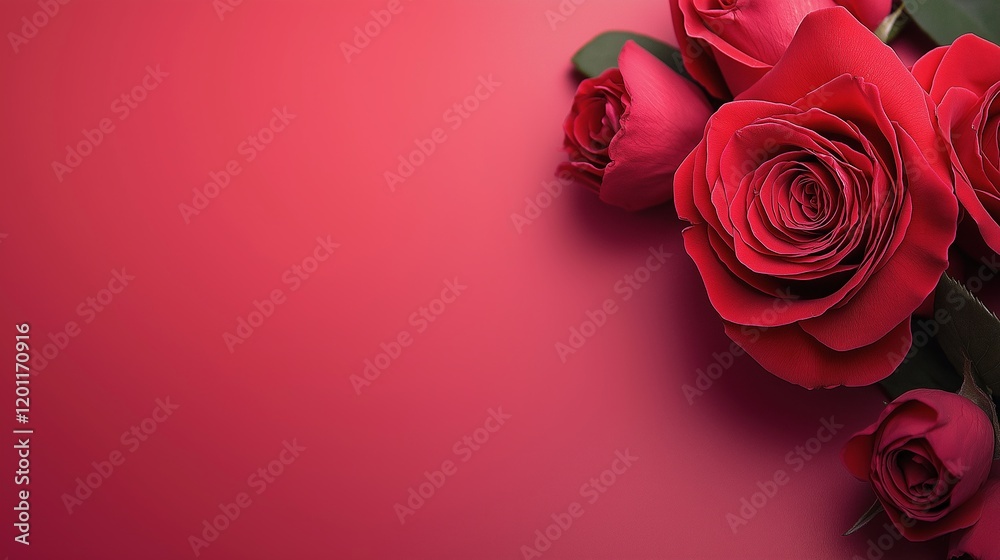 Beautiful arrangement of red roses, minimal design Beautiful arrangement of red roses, minimal design