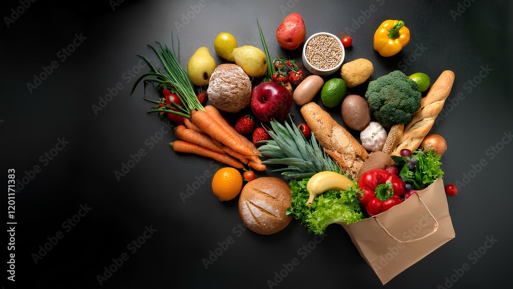 Fresh Produce on Brown Fresh Produce on Brown