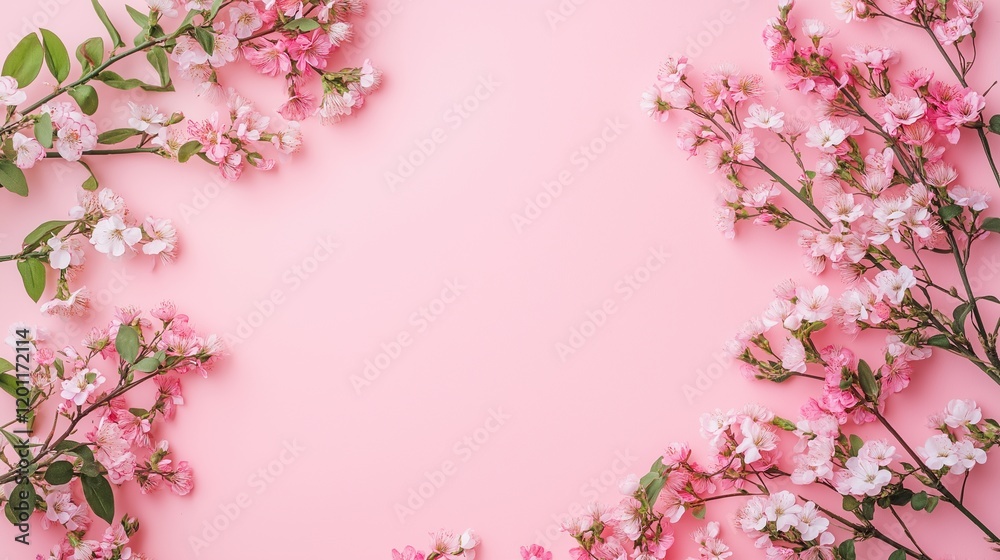 Floral arrangement with ample space for text Floral arrangement with ample space for text