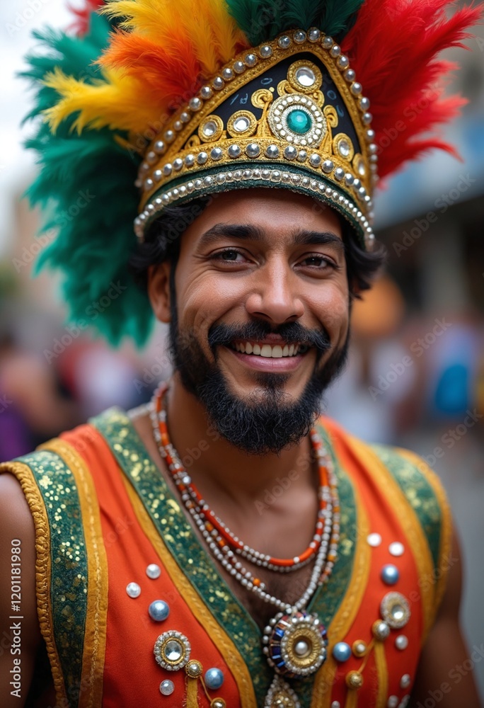 Fototapeta premium Man in carnival costume - Rio de Janeiro carnival