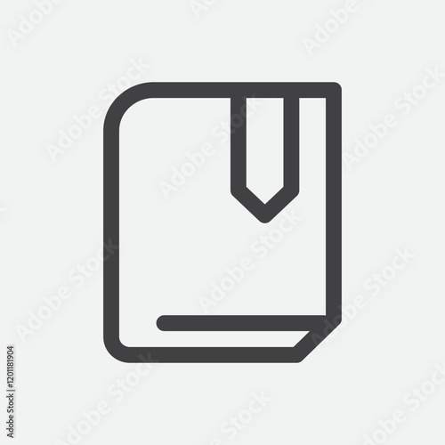 Book with ribbon logo icon