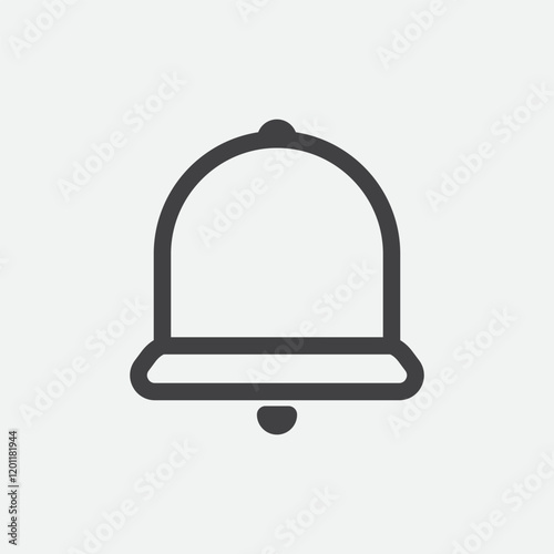 Notification bell logo suitable for mobile app icon and website