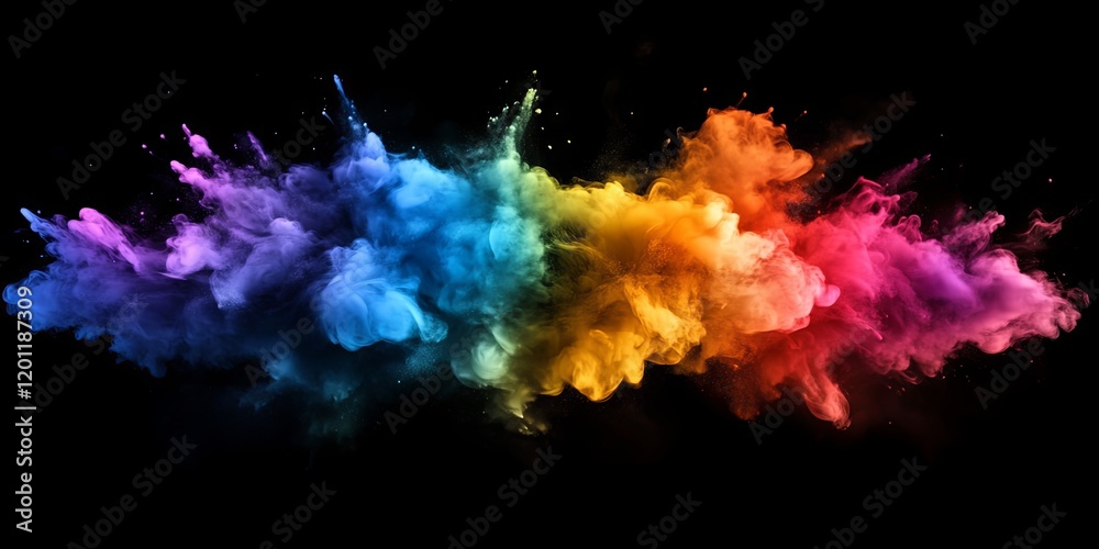 Abstract Colorful Smoke Explosion - Artistic Design Abstract Colorful Smoke Explosion - Artistic Design