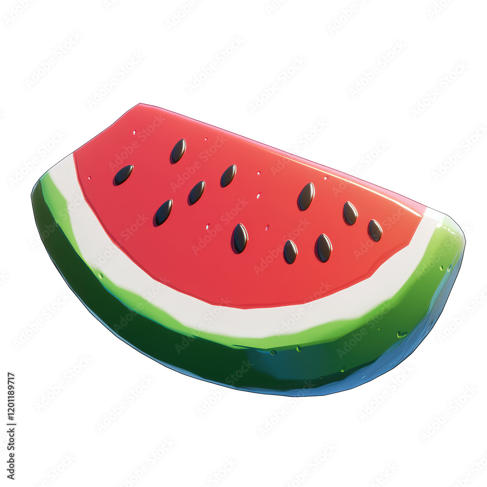 Isolated Watermelon Slice Illustration