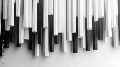 Wallpaper Mural Monochromatic Rainbow of Pencils on a Light Background Torontodigital.ca