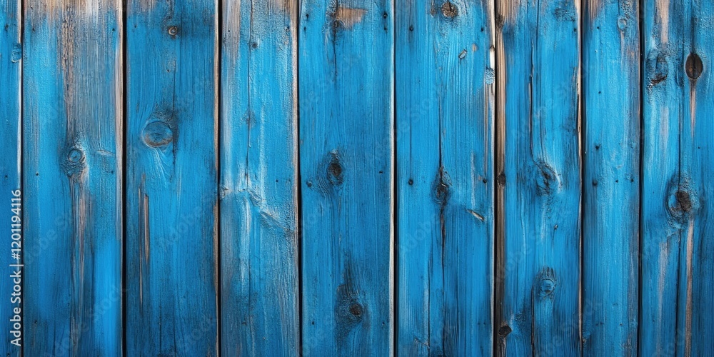 Vibrant blue wooden board texture with natural grain patterns and knots, horizontal orientation, smooth surface, rustic and colorful background. Vibrant blue wooden board texture with natural grain patterns and knots, horizontal orientation, smooth surface, rustic and colorful background.